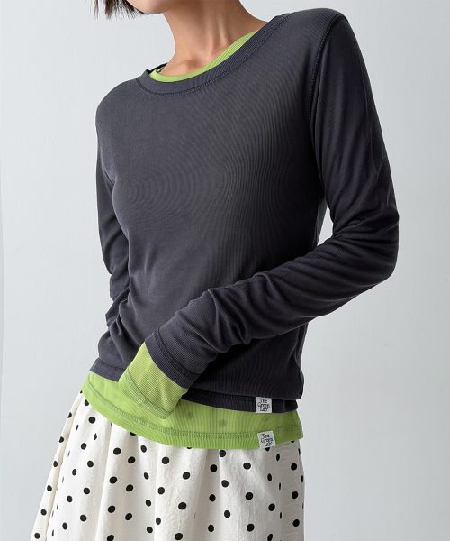 THE GREEN LAB（ザグリーンラボ）の「ソフトテンセルエアリー ロングスリーブ [ライトブルー]（Tシャツ/カットソー・レディース・その他・FREE）」の8枚目の写真