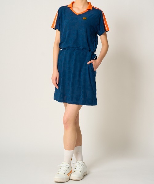 Loudmouth(ラウドマウス)の「【Loudmouth:ラウドマウス】レディースパイルジャガードロゴワンピース ゴルフ(ワンピース・レディース・ホワイト/グリーン/ネイビー・SMALL/X-LARGE/LARGE/MEDIUM)」の3枚目の写真