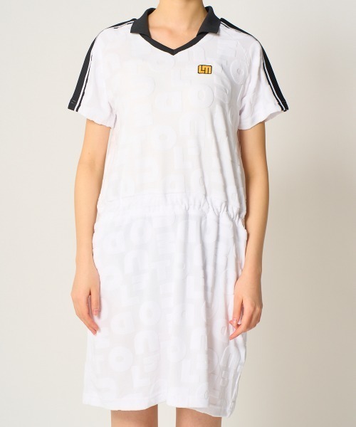 Loudmouth(ラウドマウス)の「【Loudmouth:ラウドマウス】レディースパイルジャガードロゴワンピース ゴルフ(ワンピース・レディース・ホワイト/グリーン/ネイビー・SMALL/X-LARGE/LARGE/MEDIUM)」の7枚目の写真