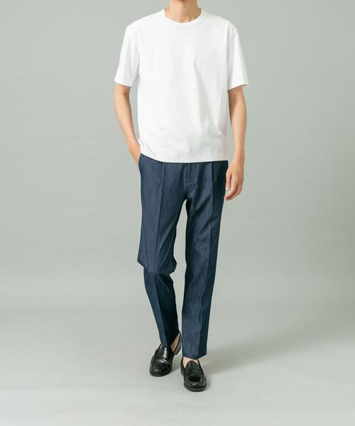URBAN RESEARCH ROSSO MEN(アーバンリサーチロッソメン)の「『WEB限定』『接触冷感 / XLサイズあり』クールタッチデニムスラックス(デニムパンツ・メンズ・ベージュ/インディゴブルー/ブラック系その他/ブラック/カーキ・X-LARGE/LARGE/MEDIUM/SMALL)」の6枚目の写真