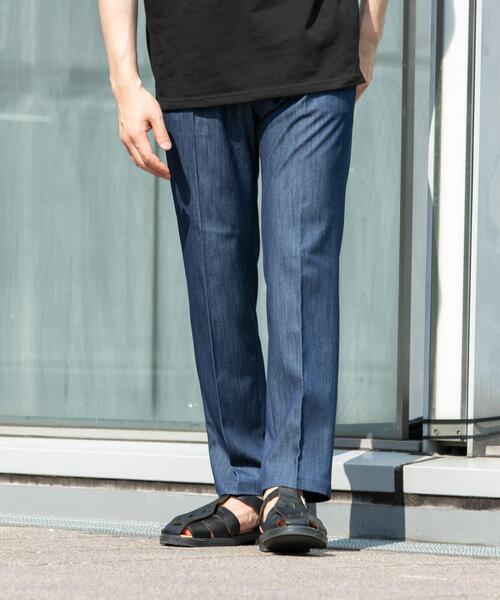 URBAN RESEARCH ROSSO MEN(アーバンリサーチロッソメン)の「『WEB限定』『接触冷感 / XLサイズあり』クールタッチデニムスラックス(デニムパンツ・メンズ・ベージュ/インディゴブルー/ブラック系その他/ブラック/カーキ・X-LARGE/LARGE/MEDIUM/SMALL)」の7枚目の写真