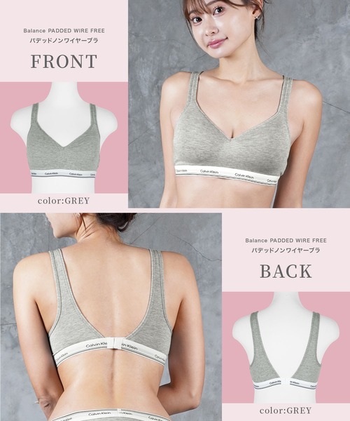 Calvin Klein（カルバン・クライン）の「Calvin Klein カルバンクライン Balance PADDED WIRE FREE レディース ブラ（スポーツブラ・レディース・グレー/ブラック・LARGE/MEDIUM/SMALL/XS）」の10枚目の写真