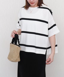libelle more | ビッグボーダードルマンプルオーバー(Tシャツ/カットソー)