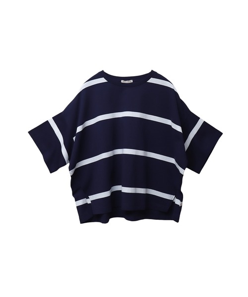libelle more(リベル モア)の「ビッグボーダードルマンプルオーバー(Tシャツ/カットソー・レディース・ネイビー/ブラック/グレー/オフホワイト・L/M)」の16枚目の写真