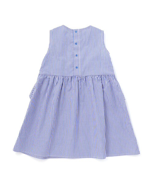 BeBe Petits Pois Vert(ベベプチポワヴェール)の「【店舗限定】ストライプアシンメトリーワンピース(ワンピース・キッズ・レッド系その他/ブルー系その他・120cm/110cm/160cm/150cm/100cm/140cm/130cm)」の9枚目の写真