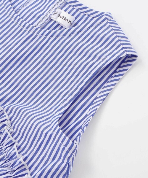 BeBe Petits Pois Vert(ベベプチポワヴェール)の「【店舗限定】ストライプアシンメトリーワンピース(ワンピース・キッズ・レッド系その他/ブルー系その他・120cm/110cm/160cm/150cm/100cm/140cm/130cm)」の11枚目の写真