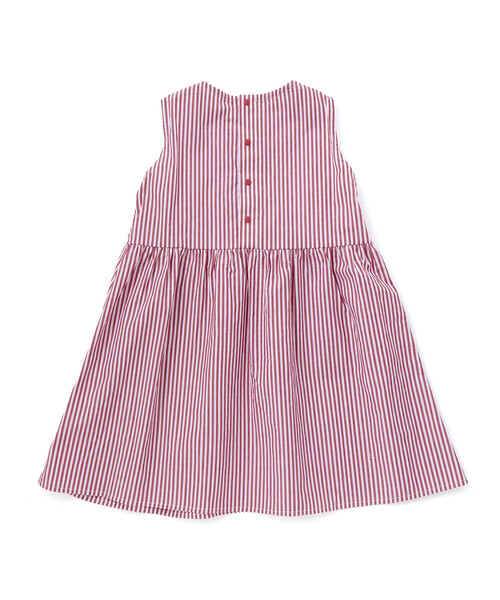 BeBe Petits Pois Vert(ベベプチポワヴェール)の「【店舗限定】ストライプアシンメトリーワンピース(ワンピース・キッズ・レッド系その他/ブルー系その他・120cm/110cm/160cm/150cm/100cm/140cm/130cm)」の20枚目の写真
