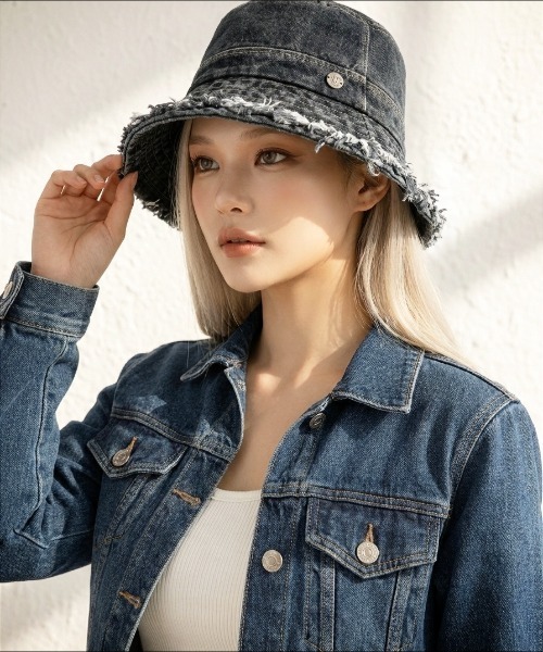 Burner(バーナー)の「【Caburu(カブル)】アソート ウォッシュデニム バケットハット cab-bosi-46-17(ハット・メンズ・O/N/A/K/C/B/F/P/J/M/E/I/H/L/D/G/その他3/その他2/その他1/W/V/Z/U/X/T/その他4/Q/Y/S/R・フリー/MEDIUM/57cm)」の6枚目の写真
