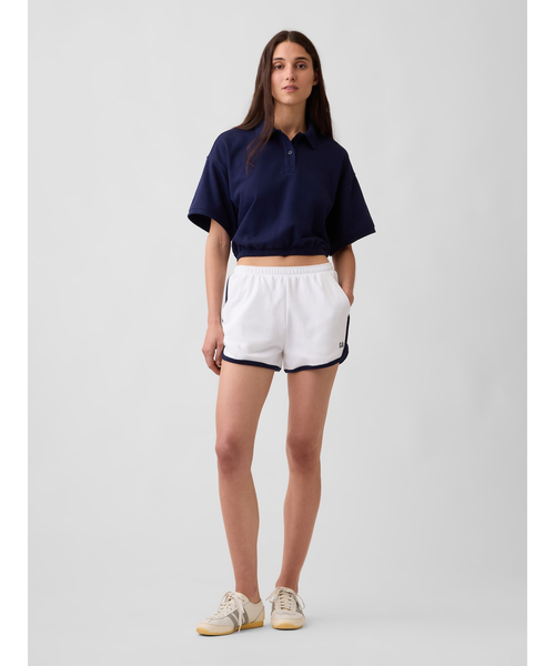 GAP(ギャップ)の「ヴィンテージソフト フレンチテリー オーバーサイズ GAPロゴ クロップド ポロシャツ(ポロシャツ・レディース・ネイビー/グレー・XXS/XL/L/M/S/XS)」の6枚目の写真