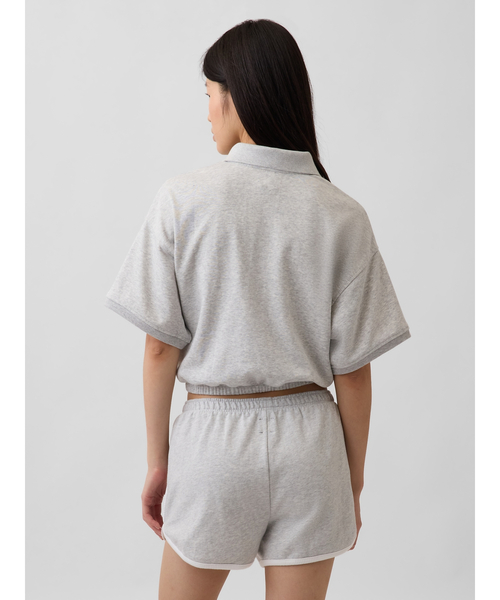 GAP(ギャップ)の「ヴィンテージソフト フレンチテリー オーバーサイズ GAPロゴ クロップド ポロシャツ(ポロシャツ・レディース・ネイビー/グレー・XXS/XL/L/M/S/XS)」の9枚目の写真