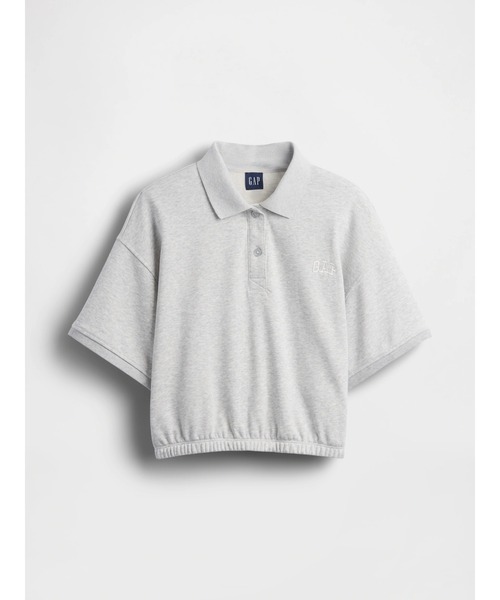 GAP(ギャップ)の「ヴィンテージソフト フレンチテリー オーバーサイズ GAPロゴ クロップド ポロシャツ(ポロシャツ・レディース・ネイビー/グレー・XXS/XL/L/M/S/XS)」の5枚目の写真