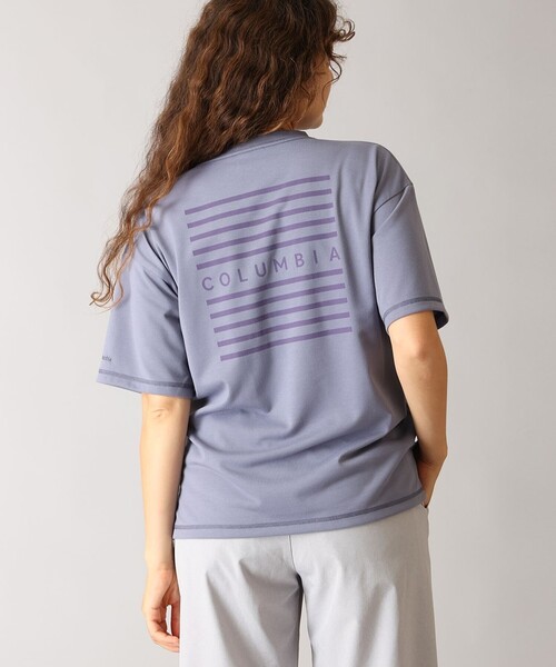 Columbia(コロンビア)の「UVカット Columbia/ ウィメンズ バラードガーデン オムニフリーズゼロ ショートスリーブ Tシャツ /コロンビア(Tシャツ/カットソー・レディース・パープル/ブラック/ホワイト・L/M/XL/S)」の3枚目の写真