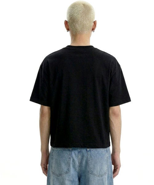 REBRENNER(リブレンナー)の「DTF ロボキャット クールコットンクロップ半袖Tシャツ ブラック(Tシャツ/カットソー・メンズ・ブラック・LARGE/MEDIUM/X-LARGE)」の3枚目の写真