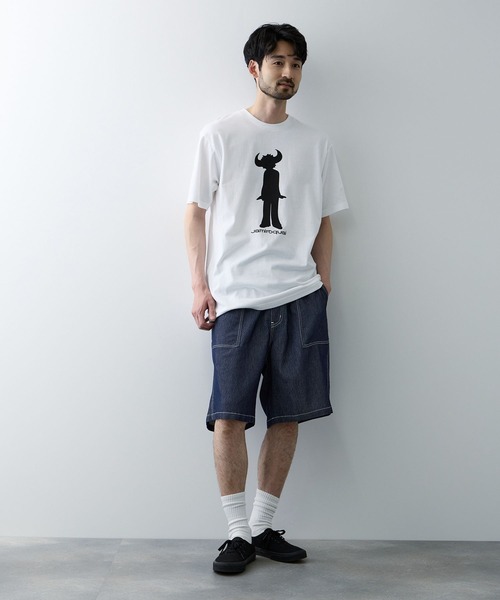 NAVY（ネイビー）の「NAVY デニムライク ベイカーショートパンツ（デニムパンツ・メンズ・ネイビー/ブルー/チャコールグレー・M/S/XL/L）」の7枚目の写真