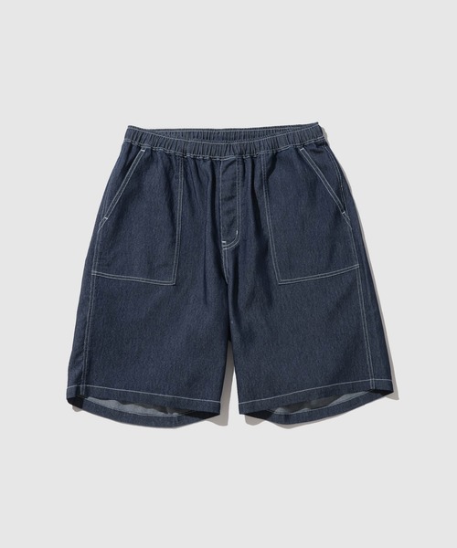 NAVY（ネイビー）の「NAVY デニムライク ベイカーショートパンツ（デニムパンツ・メンズ・ネイビー/ブルー/チャコールグレー・M/S/XL/L）」の8枚目の写真