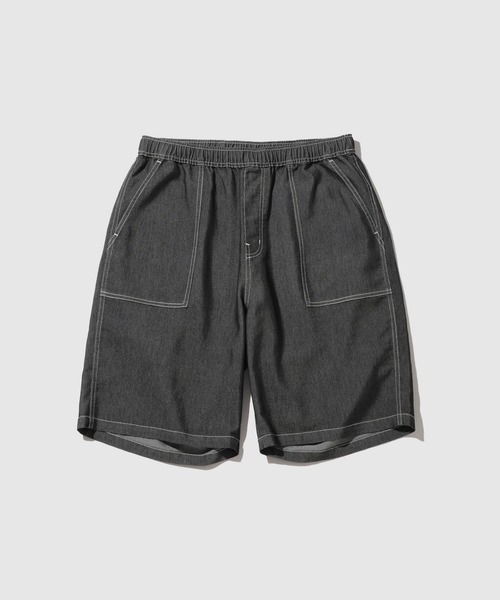 NAVY（ネイビー）の「NAVY デニムライク ベイカーショートパンツ（デニムパンツ・メンズ・ネイビー/ブルー/チャコールグレー・M/S/XL/L）」の9枚目の写真