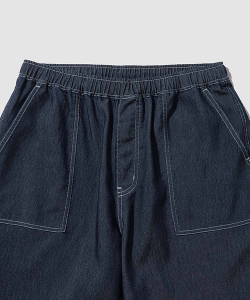 NAVY（ネイビー）の「NAVY デニムライク ベイカーショートパンツ（デニムパンツ・メンズ・ネイビー/ブルー/チャコールグレー・M/S/XL/L）」の12枚目の写真