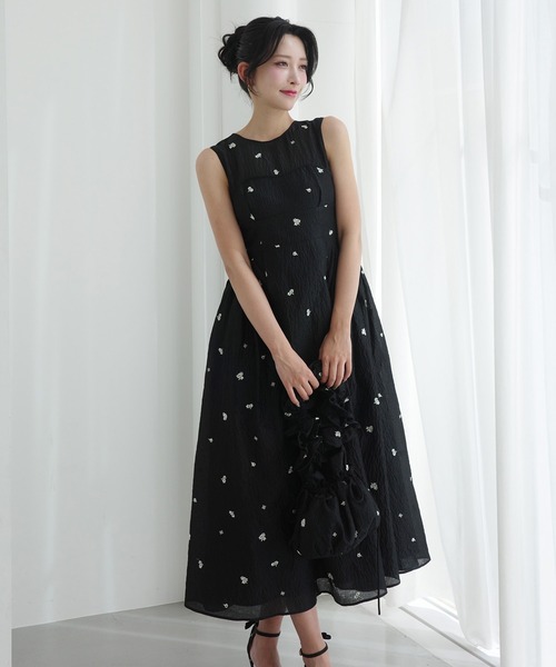 EIMY ISTOIRE(エイミーイストワール)の「GYPSOPHILE DRESS(ワンピース・レディース・ブラック/ホワイト・38/36/34)」の2枚目の写真