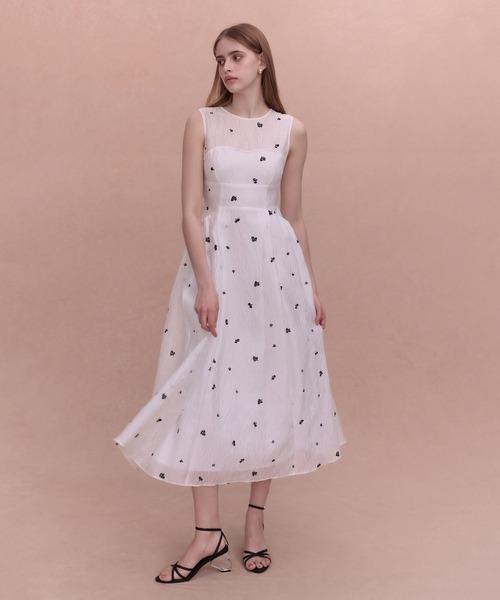 EIMY ISTOIRE(エイミーイストワール)の「GYPSOPHILE DRESS(ワンピース・レディース・ブラック/ホワイト・38/36/34)」の12枚目の写真