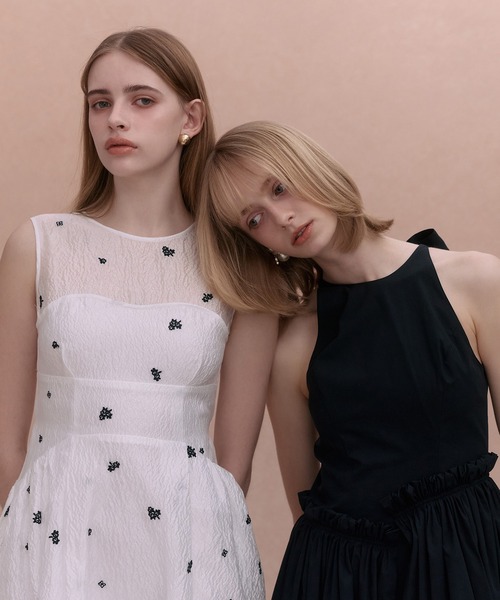 EIMY ISTOIRE(エイミーイストワール)の「GYPSOPHILE DRESS(ワンピース・レディース・ブラック/ホワイト・38/36/34)」の4枚目の写真