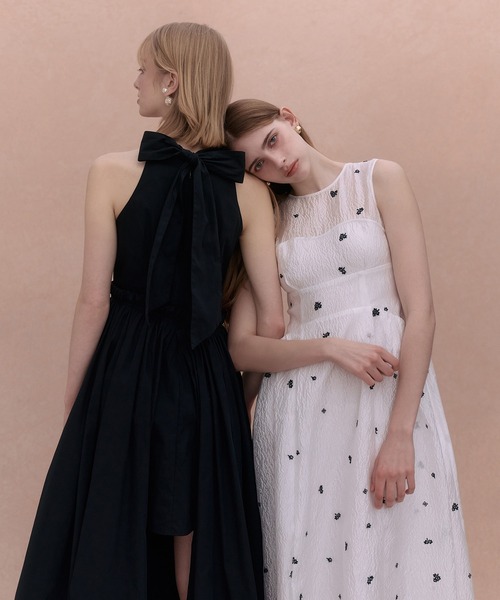 EIMY ISTOIRE(エイミーイストワール)の「GYPSOPHILE DRESS(ワンピース・レディース・ブラック/ホワイト・38/36/34)」の6枚目の写真