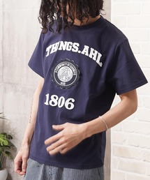 フロッキー刺繍 クルーネック Tee / Flocky Embroidery Crew Neck T-Shirt