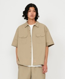 Dickies/ディッキーズ ワークシャツ 半袖 ドローコード