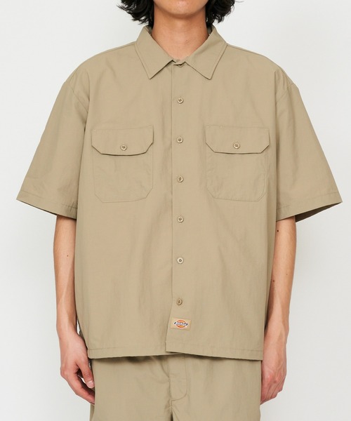 Dickies(ディッキーズ)の「Dickies/ディッキーズ ワークシャツ 半袖 ドローコード(シャツ/ブラウス・メンズ・ベージュ/ブラック・LARGE/MEDIUM)」の17枚目の写真
