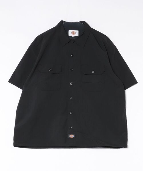 Dickies(ディッキーズ)の「Dickies/ディッキーズ ワークシャツ 半袖 ドローコード(シャツ/ブラウス・メンズ・ベージュ/ブラック・LARGE/MEDIUM)」の3枚目の写真