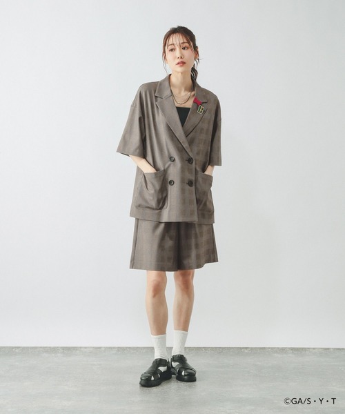 GLOBAL WORK(グローバルワーク)の「【名探偵コナン】セットアップ可能/刺繍ショートパンツ/647382(その他パンツ・レディース・ブラウン系その他6/ライトベージュ・MEDIUM/LARGE)」の4枚目の写真