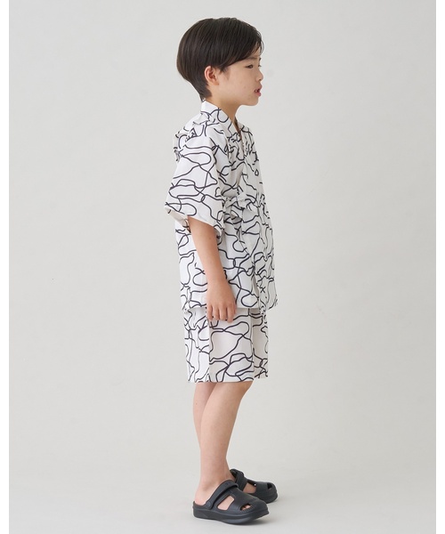 b・ROOM(ビールーム)の「【接触冷感】アソート甚平【子供服】【キッズ】【男の子】【女の子】(浴衣・キッズ・ブルーグレー/ブラウン/アイボリー/ネイビー/カラフル・100cm/130cm/110cm/120cm)」の12枚目の写真