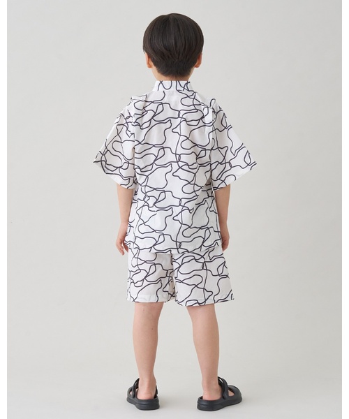 b・ROOM(ビールーム)の「【接触冷感】アソート甚平【子供服】【キッズ】【男の子】【女の子】(浴衣・キッズ・ブルーグレー/ブラウン/アイボリー/ネイビー/カラフル・100cm/130cm/110cm/120cm)」の13枚目の写真