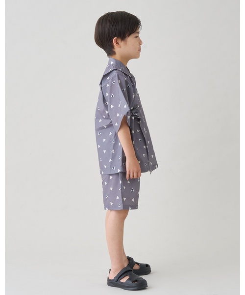 b・ROOM(ビールーム)の「【接触冷感】アソート甚平【子供服】【キッズ】【男の子】【女の子】(浴衣・キッズ・ブルーグレー/ブラウン/アイボリー/ネイビー/カラフル・100cm/130cm/110cm/120cm)」の14枚目の写真