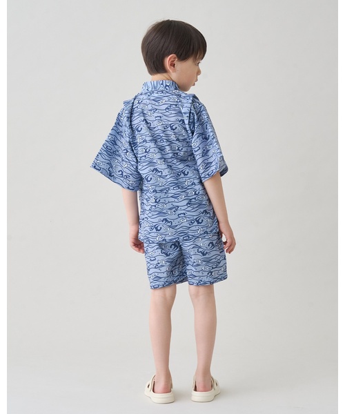 b・ROOM(ビールーム)の「【接触冷感】アソート甚平【子供服】【キッズ】【男の子】【女の子】(浴衣・キッズ・ブルーグレー/ブラウン/アイボリー/ネイビー/カラフル・100cm/130cm/110cm/120cm)」の17枚目の写真