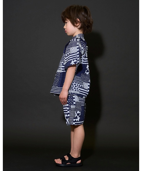 b・ROOM(ビールーム)の「【接触冷感】アソート甚平【子供服】【キッズ】【男の子】【女の子】(浴衣・キッズ・ブルーグレー/ブラウン/アイボリー/ネイビー/カラフル・100cm/130cm/110cm/120cm)」の22枚目の写真