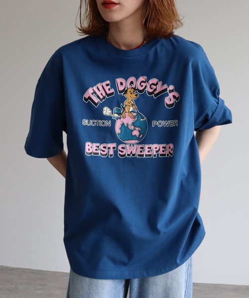 zena（ジェナ）の「DOGプリントTee（Tシャツ/カットソー・レディース・オートミール/ピンク/ブルー・フリー）」の2枚目の写真