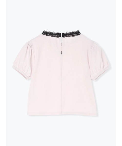 NOEMIE(ノエミー)の「ハシゴレースフロントリボンロゴ刺繍Tシャツ(Tシャツ/カットソー・レディース・ブラック/ピンク/オフホワイト・M)」の17枚目の写真
