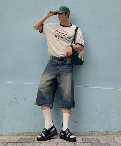 NESPA STUDIO（ネスパスタジオ）の「ローワンカーゴバミューダハーフデニムショーツパンツ3カラー[NSSD_2001]（その他パンツ・メンズ・ブルー/ダークブルー/ブラック・SMALL/MEDIUM/LARGE/X-LARGE/2XL）」の10枚目の写真