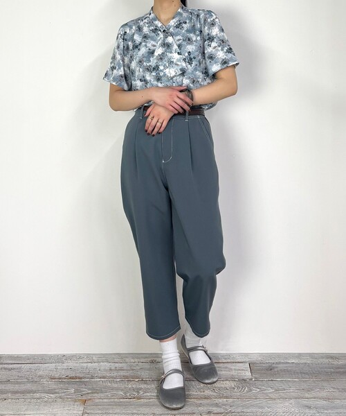 NICOLE CLUB(ニコル クラブ)の「タイデザイン柄ブラウス(シャツ/ブラウス・レディース・ブルー/ベージュ/ピンク・M)」の12枚目の写真