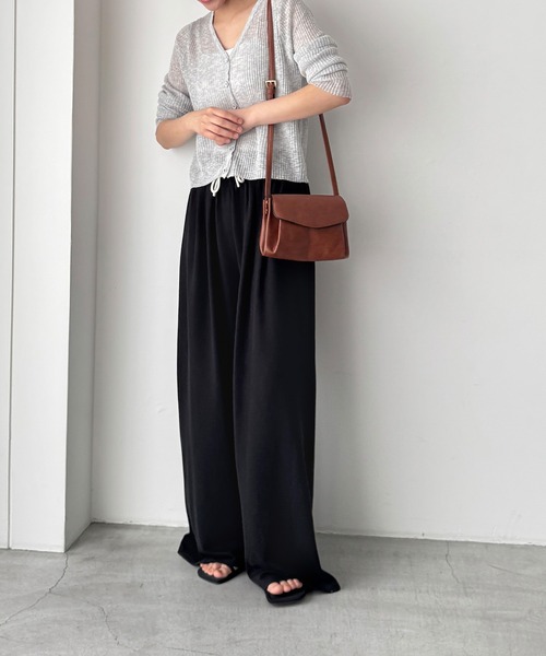 CANAL JEAN(キャナルジーン)の「El mar レーヨン混ストレッチイージーパンツ(その他パンツ・レディース・ブラック/チャコールグレー/レッド・ONE SIZE)」の13枚目の写真