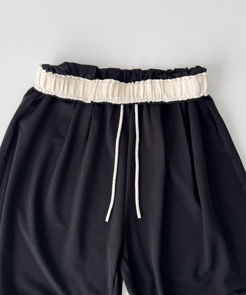 CANAL JEAN(キャナルジーン)の「El mar レーヨン混ストレッチイージーパンツ(その他パンツ・レディース・ブラック/チャコールグレー/レッド・ONE SIZE)」の4枚目の写真