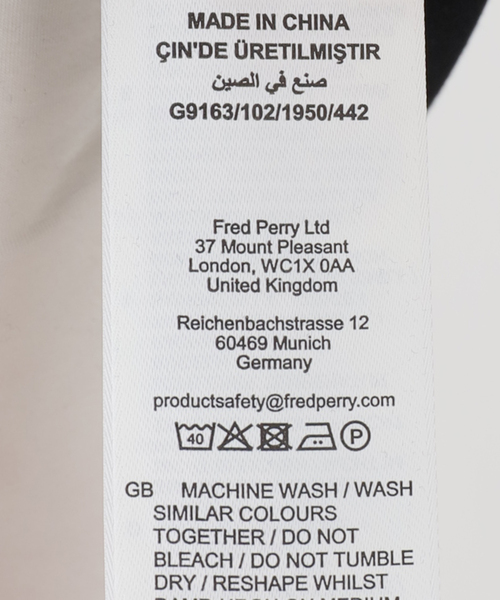 FRED PERRY(フレッドペリー)の「FRED PERRY/フレッドペリー リンガーTシャツ G9163(Tシャツ/カットソー・レディース・ブラック/ホワイト・FREE)」の7枚目の写真