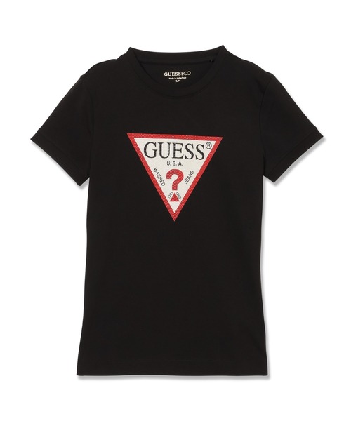 Guess(ゲス)の「ORIGINAL Hotfix Tee Tシャツ 半袖 ロゴTシャツ(Tシャツ/カットソー・レディース・ブラック/ホワイト・SMALL/MEDIUM/X-SMALL/LARGE)」の1枚目の写真
