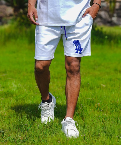 adamsJUGGLER(アダムスジャグラー)の「RTEGパームツリーLAショートパンツ(その他パンツ・メンズ・グレー/ブラック/ホワイト/ブルー・XL/L/M/S)」の2枚目の写真
