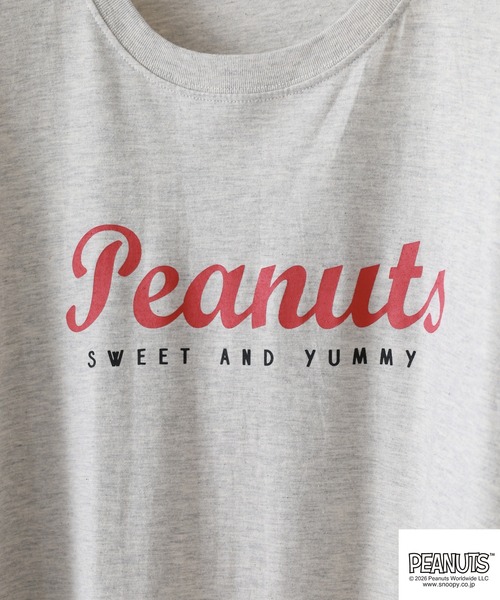 PEANUTS(ピーナッツ)の「PEANUTSプリントキング Tシャツ 半端袖(Tシャツ/カットソー・メンズ・オートミール/チャコール・FREE)」の6枚目の写真