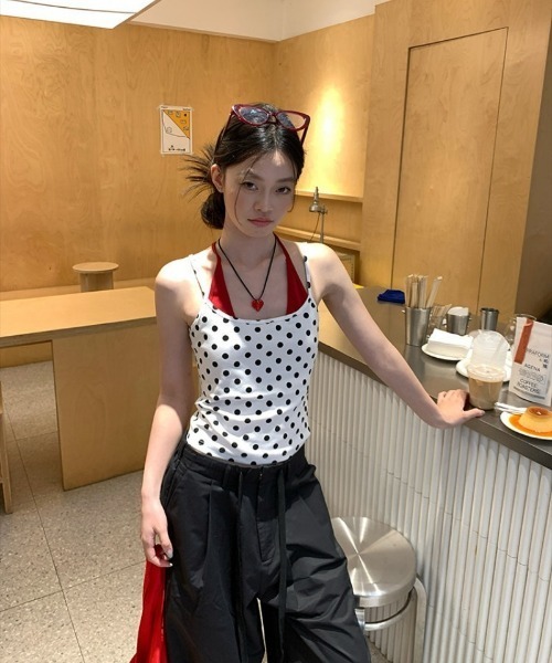 Ritzy（リッツィー）の「Y2K ドットレイヤードキャミソール（キャミソール・レディース・ホワイト・S/M/L）」の17枚目の写真