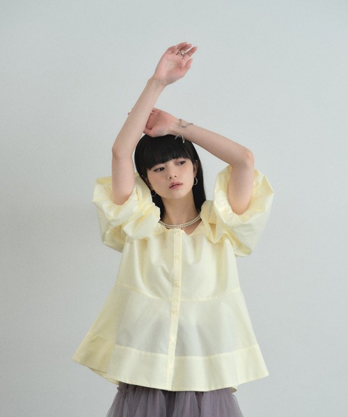 ARVELLIA(アルベリア)の「ARCHITECT SLEEVE BLOUSE(シャツ/ブラウス・レディース・ホワイト/レモンイエロー/ブルー/ブラック・M)」の4枚目の写真