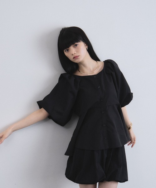 ARVELLIA(アルベリア)の「ARCHITECT SLEEVE BLOUSE(シャツ/ブラウス・レディース・ホワイト/レモンイエロー/ブルー/ブラック・M)」の2枚目の写真