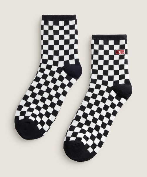 VANS（バンズ）の「ミッドレングス クルーソックス / MID LENGTH CREW CHECKERBOARD VN000RTD7051（ソックス/靴下・メンズ・ブラック×ホワイト・LARGE/MEDIUM）」の3枚目の写真