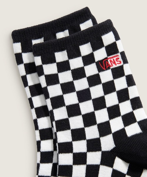 VANS（バンズ）の「ミッドレングス クルーソックス / MID LENGTH CREW CHECKERBOARD VN000RTD7051（ソックス/靴下・メンズ・ブラック×ホワイト・LARGE/MEDIUM）」の2枚目の写真